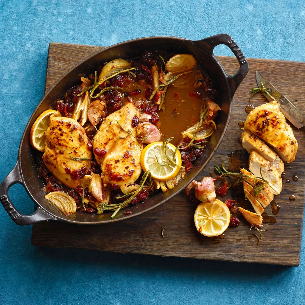 Pollo ai cranberry e al rosmarino