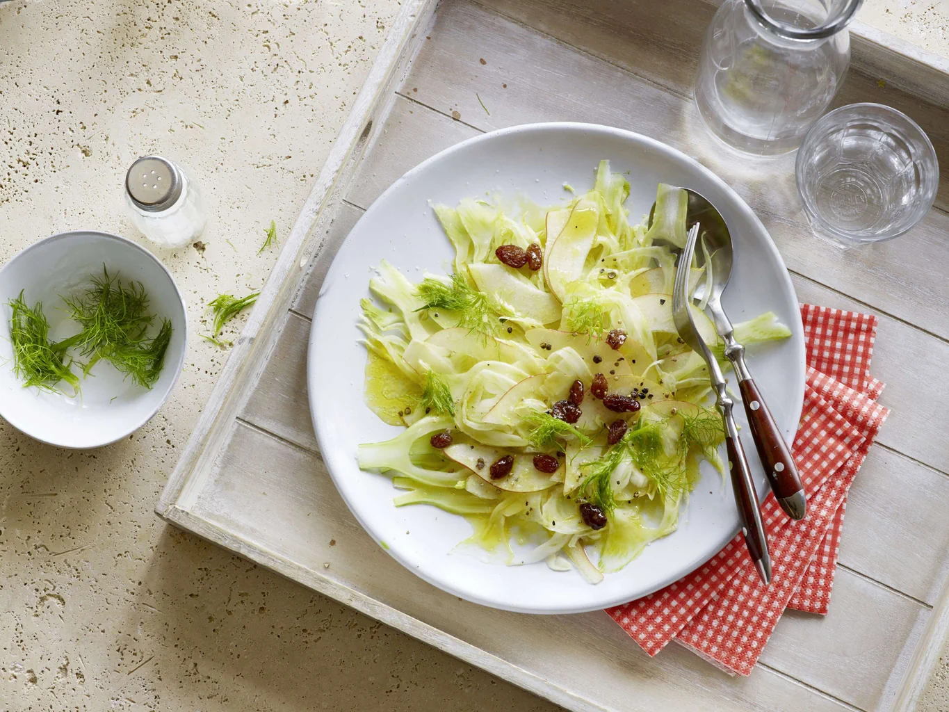 Carpaccio de fenouil à la poire