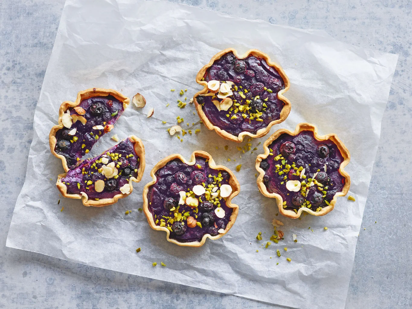 Tartelettes aux myrtilles et au tofu