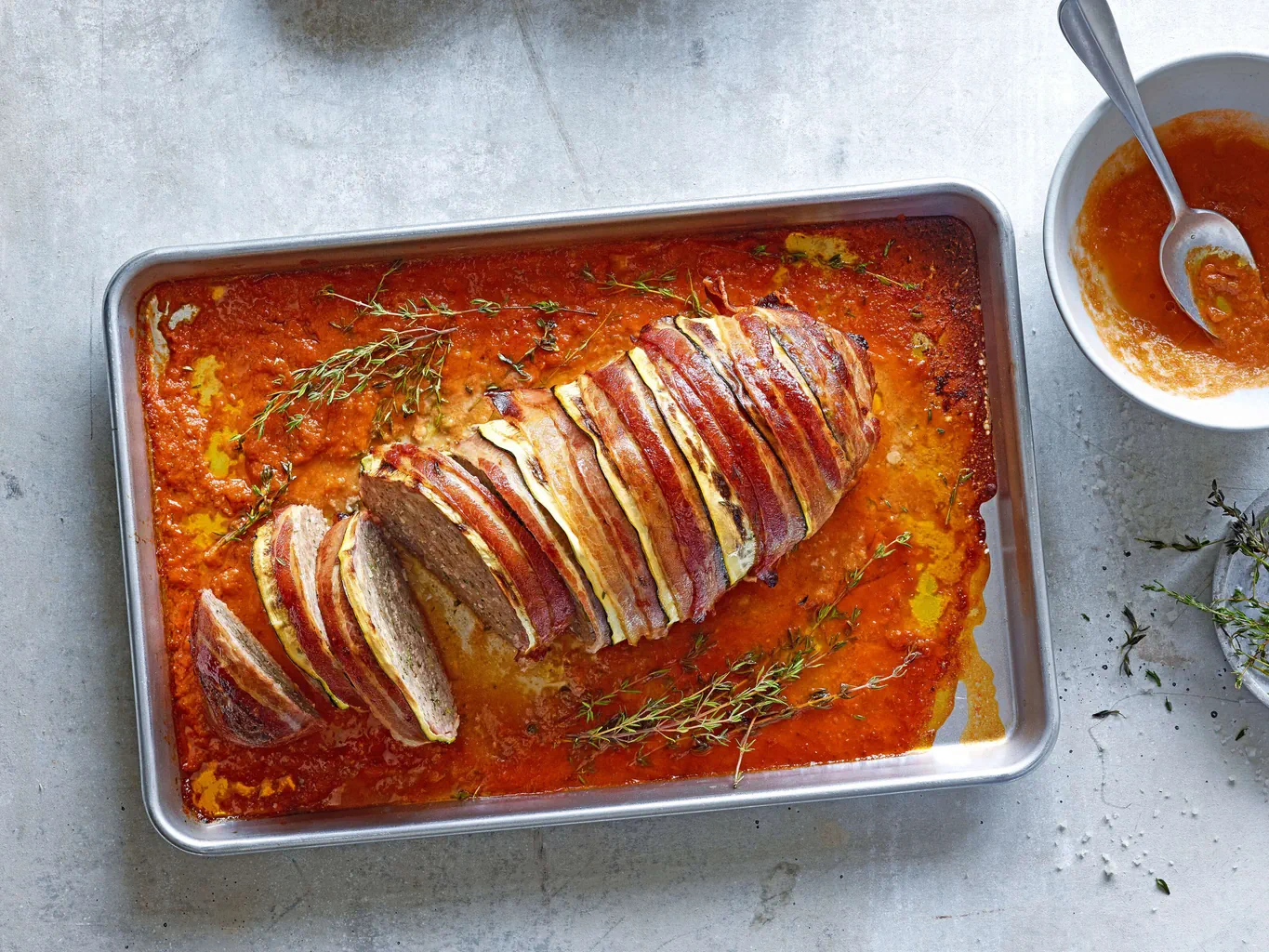Hackbraten mit Speck