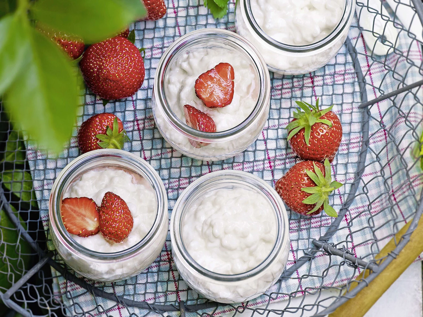 Milchreis mit Erdbeeren
