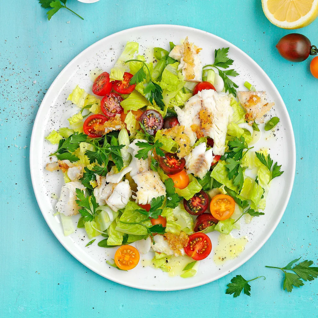 Filetti di lucioperca con insalata verde