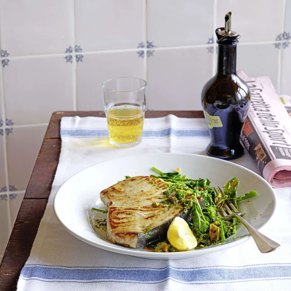 Espadon avec sauce verte