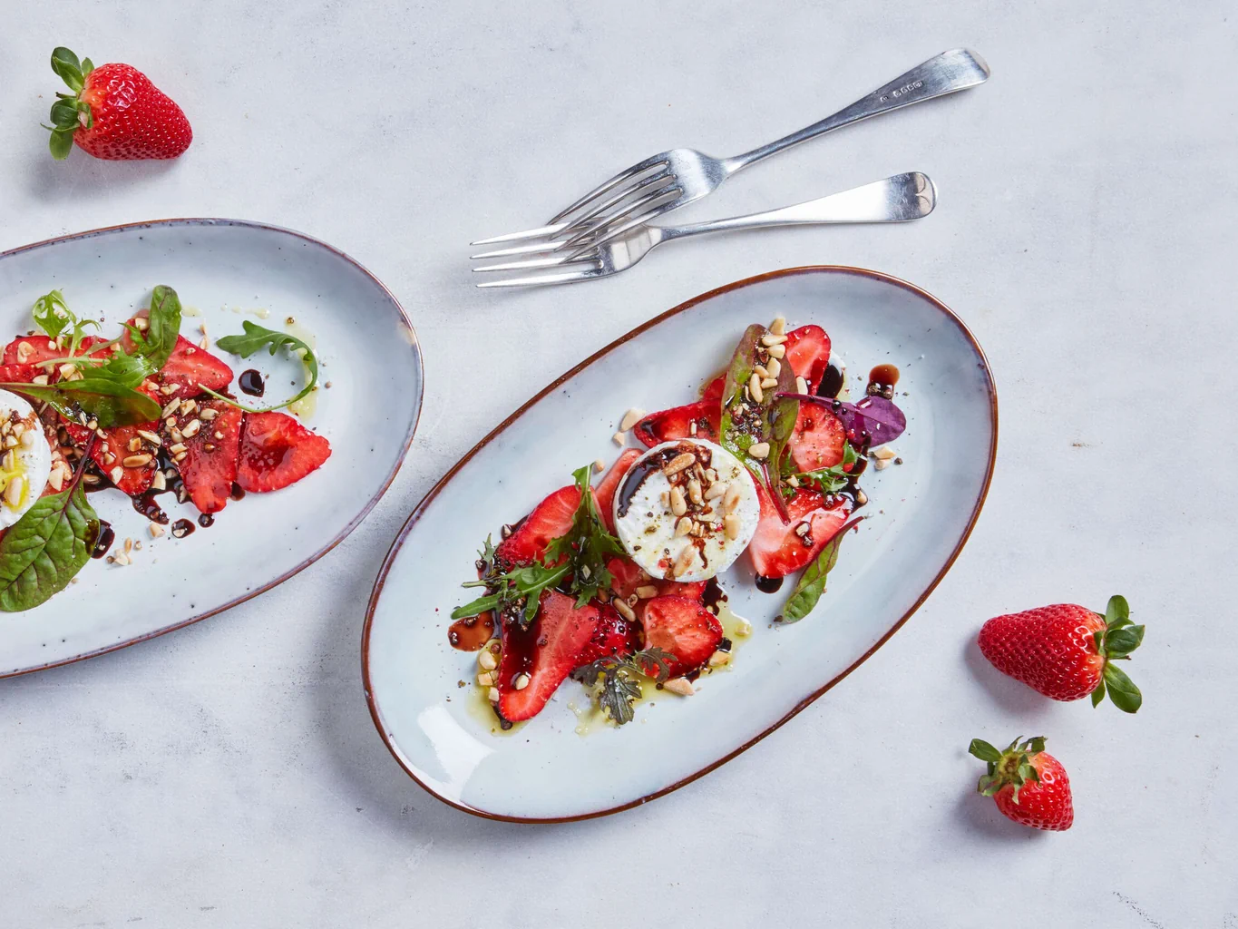 Carpaccio de fraises au vinaigre balsamique