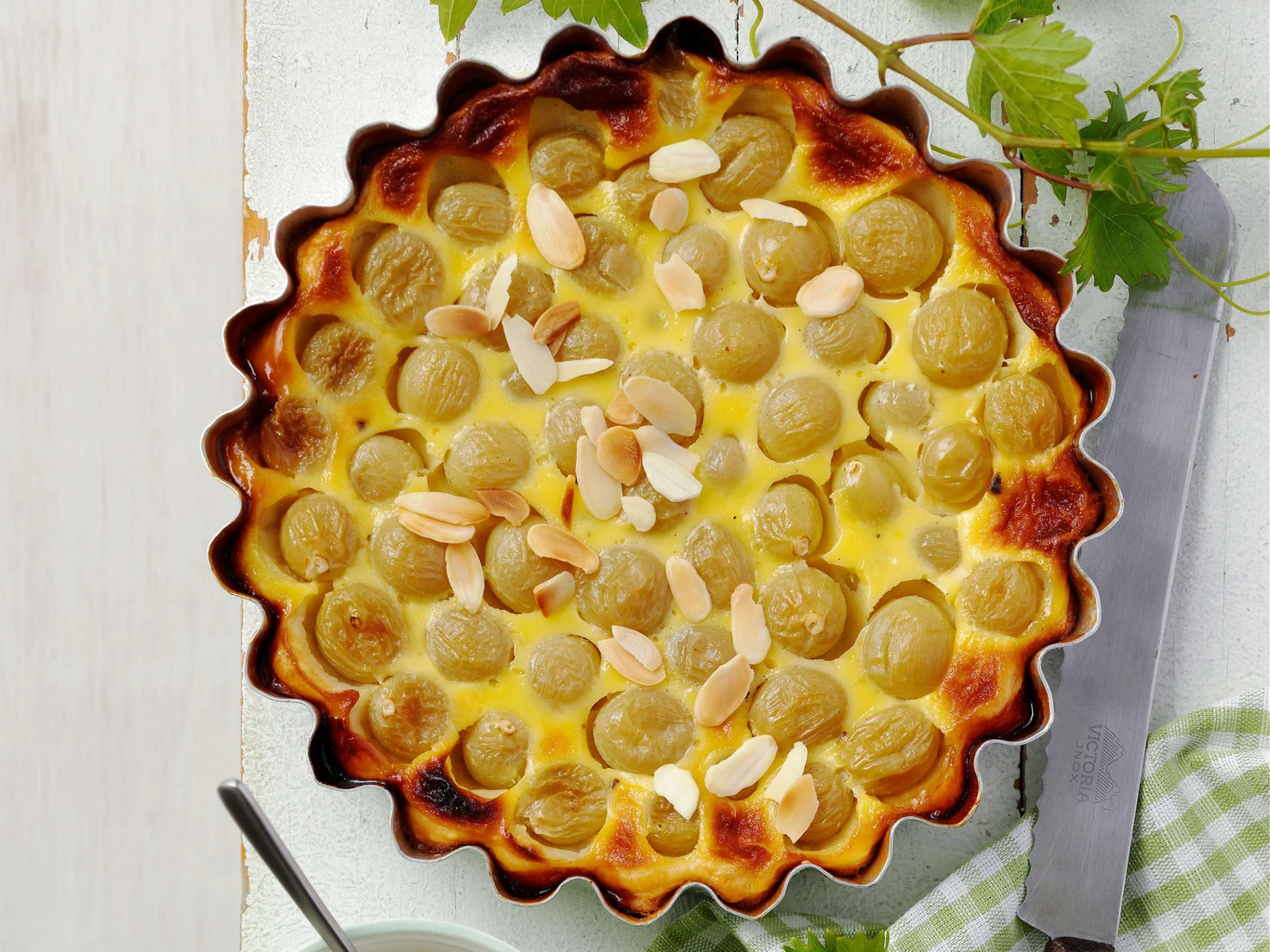 Trauben-Vanille-Tarte
