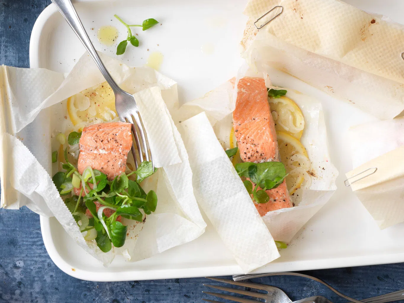 Zitronenlachs mit Brunnenkresse