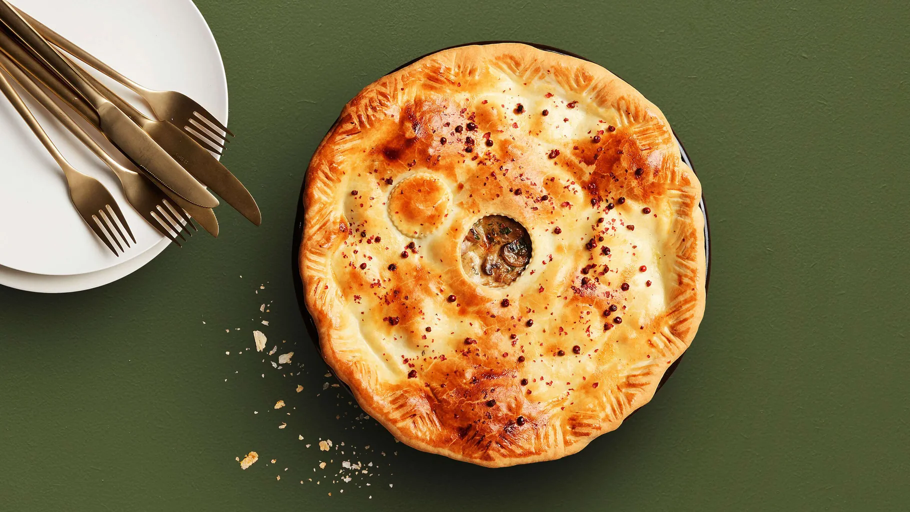Schweinsfilet-Pie mit Champignons