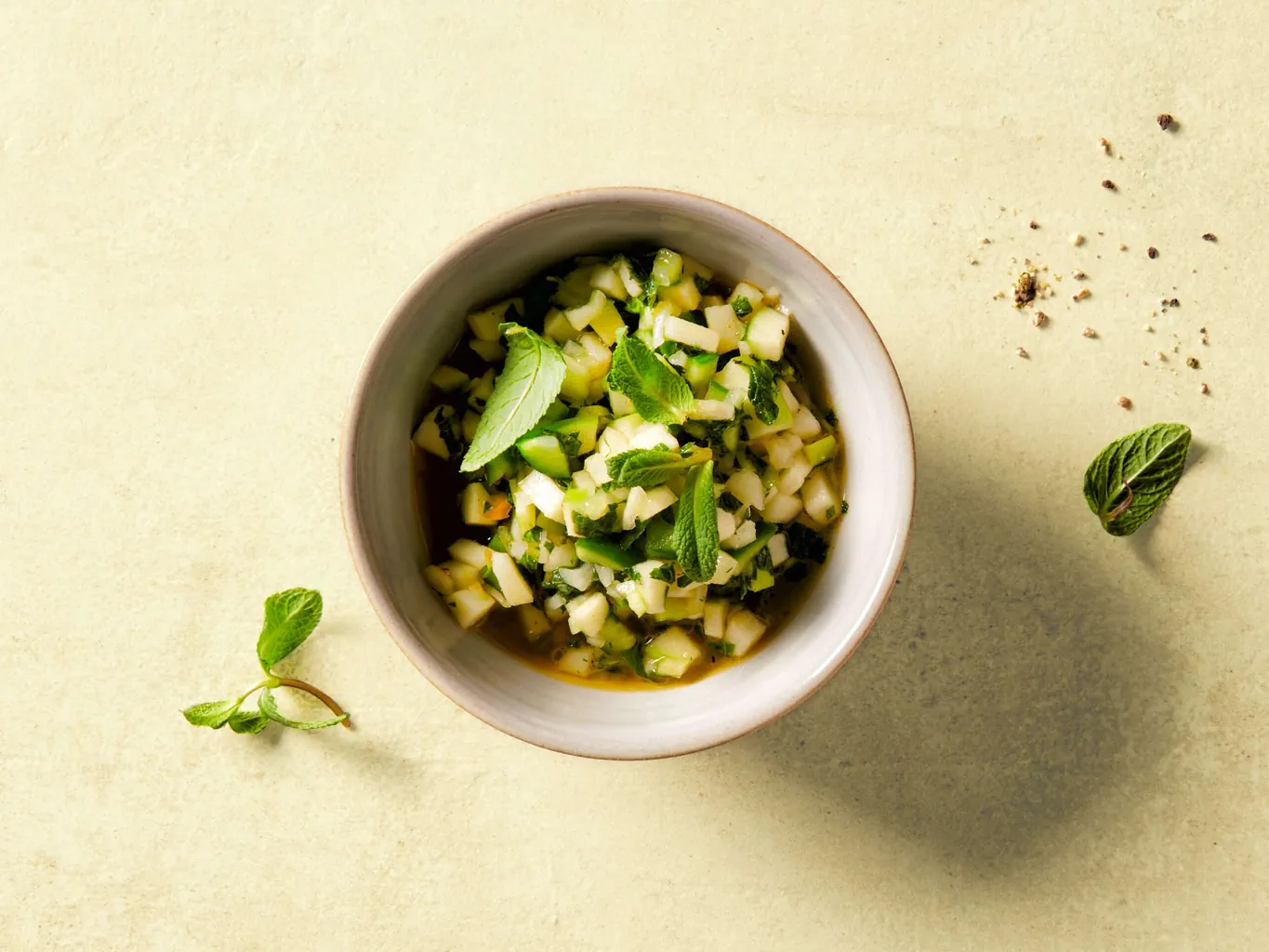 Salsa alla mela e menta