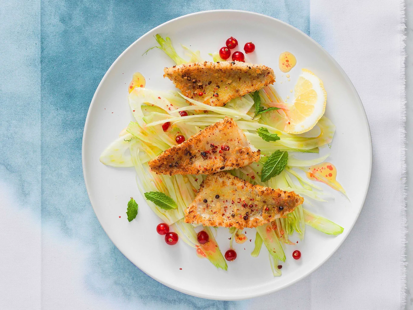 Fenchel mit Johannisbeeren und Knusper-Egli