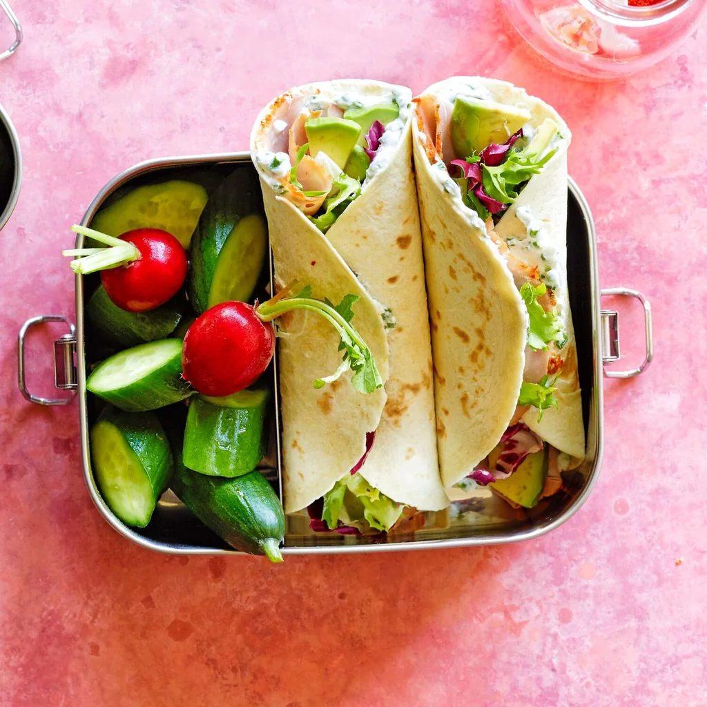 Wrap mit Schinken und Salat
