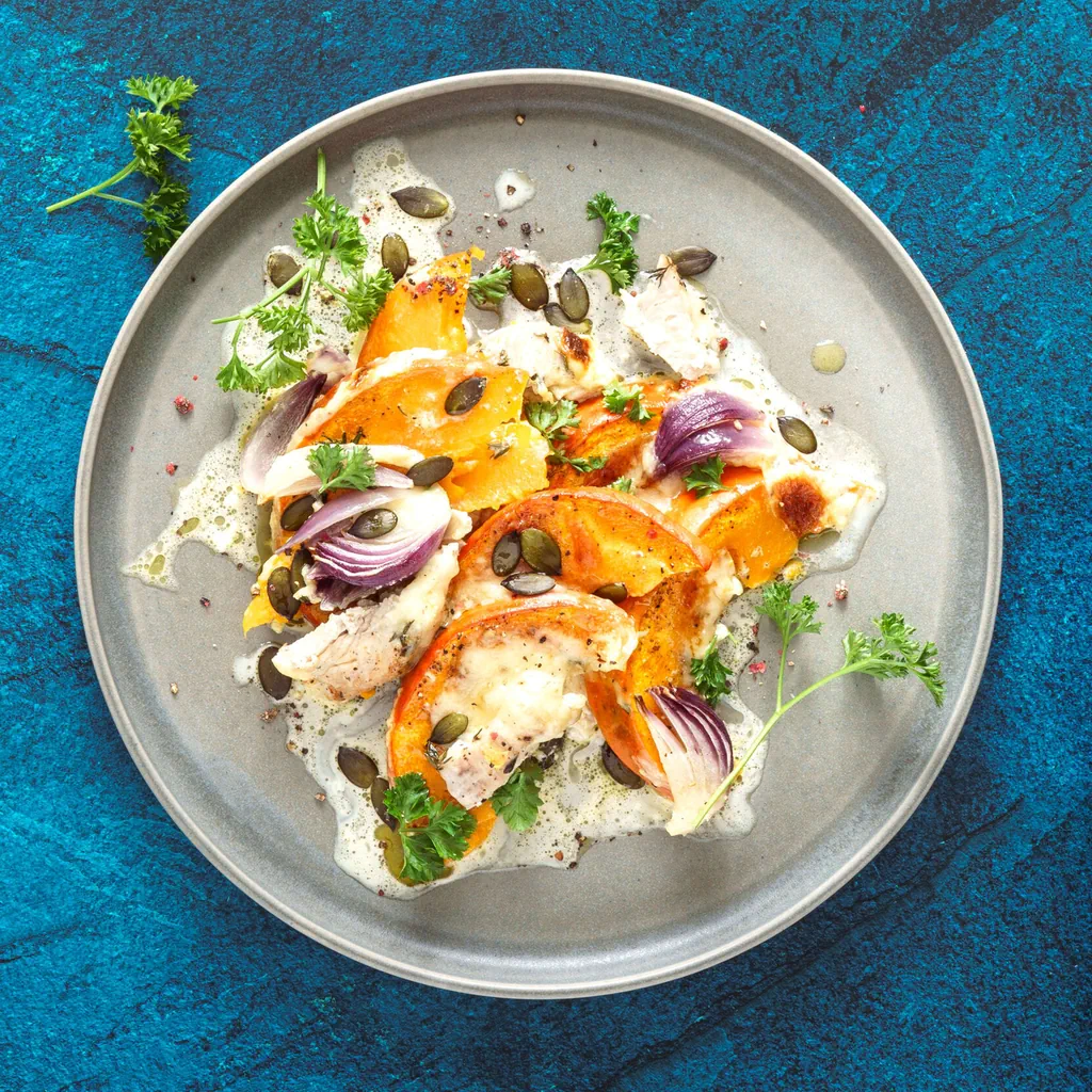 Zucca gratinata con tacchino