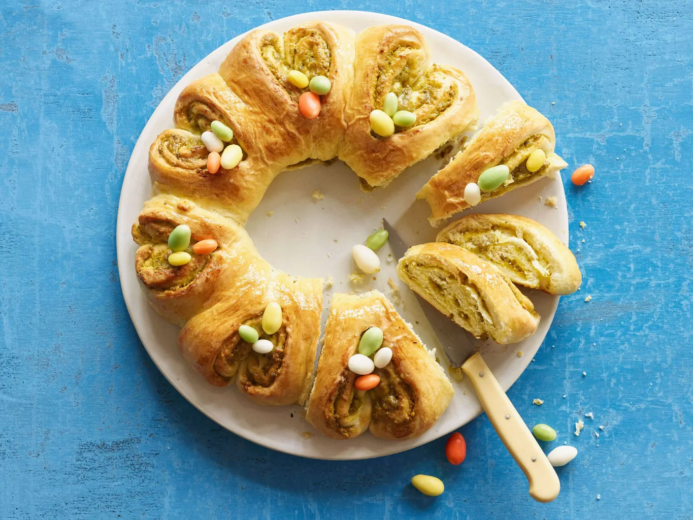 Anneau de Pâques à la pistache