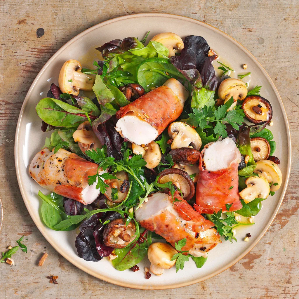 Filets de lapin avec salade