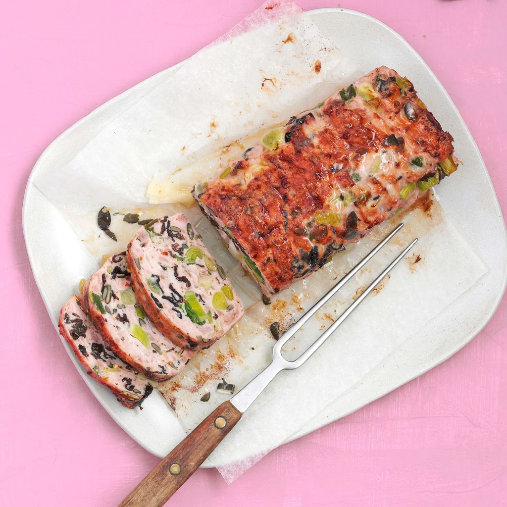 Ofen-Fleischkäse mit Pilzen