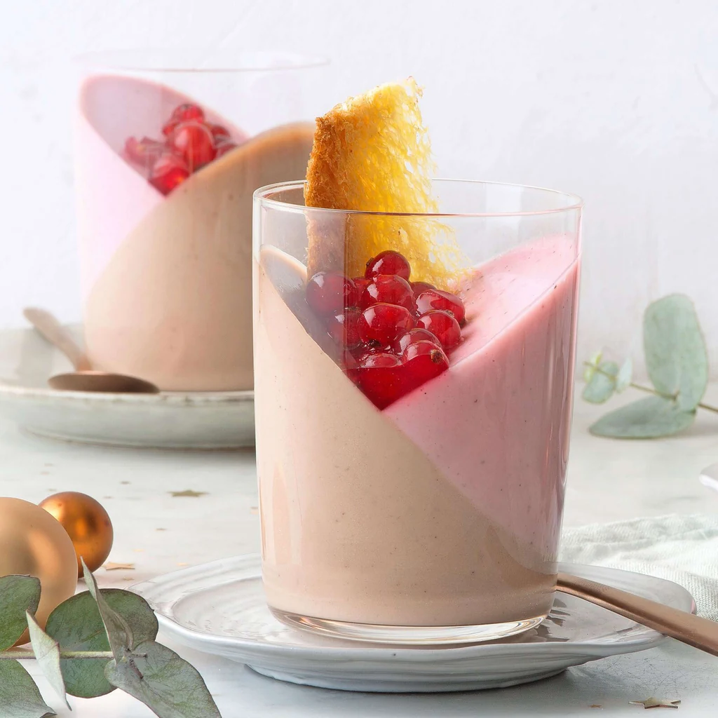 Zweifarbige Panna cotta