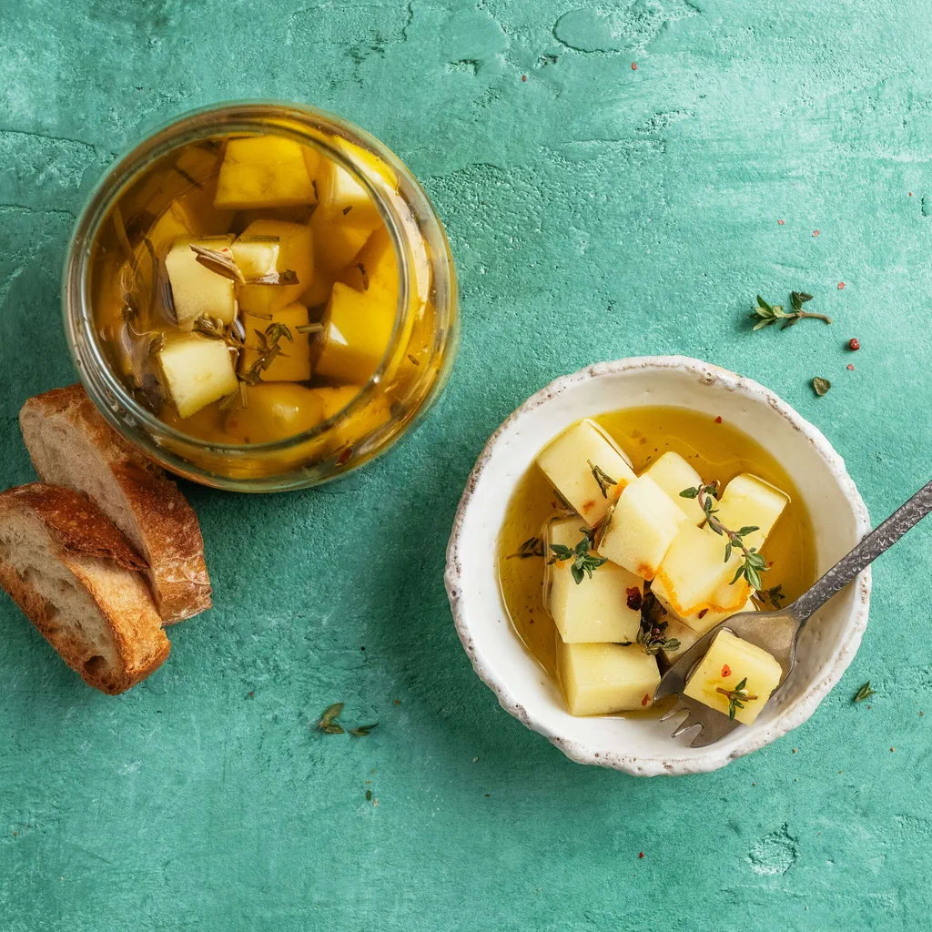 Manchego sotto'olio con erbe