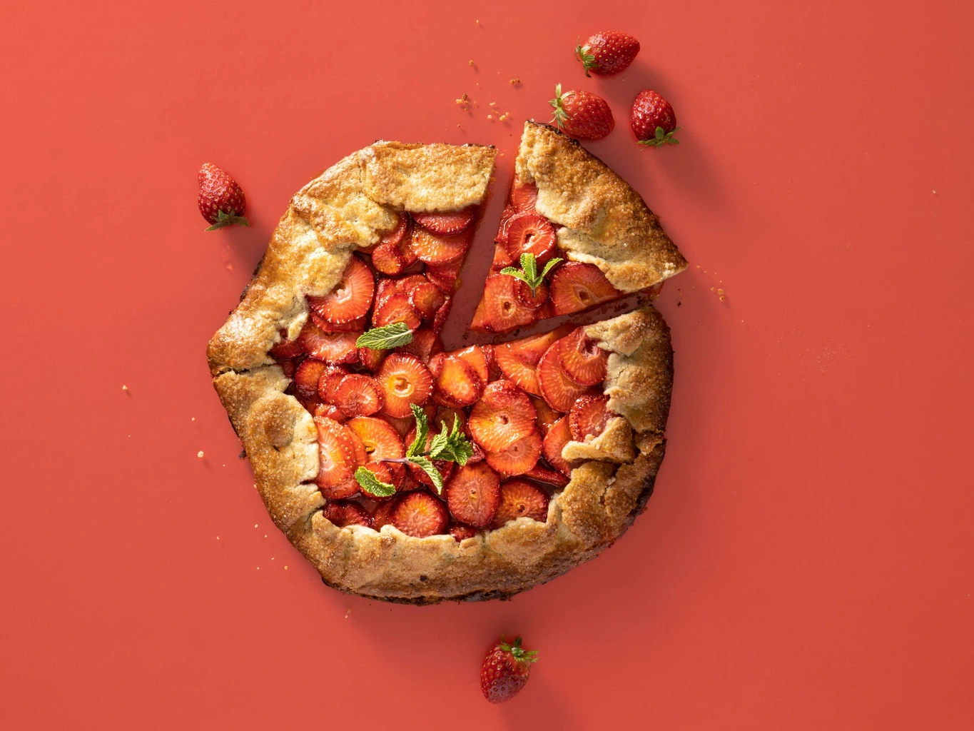 Erdbeer-Galette mit Safran