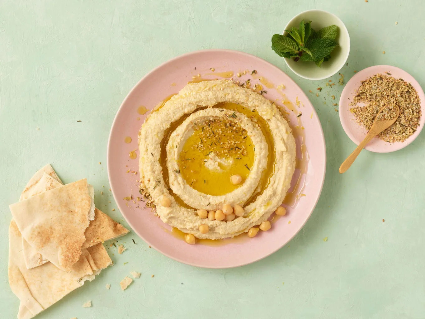 Hummus mit Zitronen-Zatar