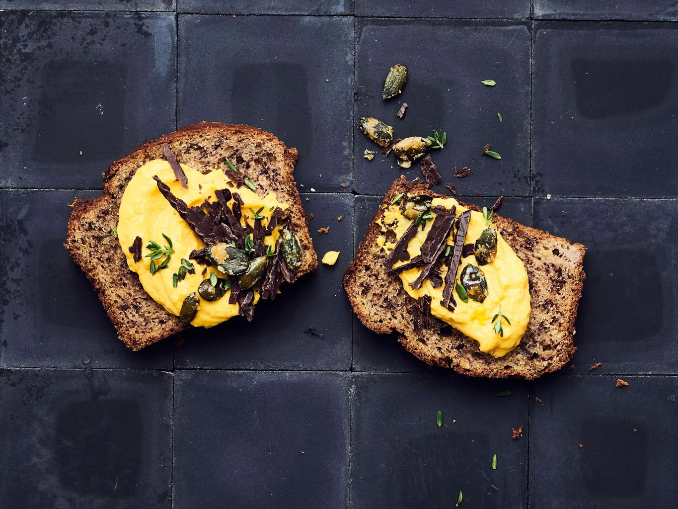 Topping di zucca e ricotta per banana bread