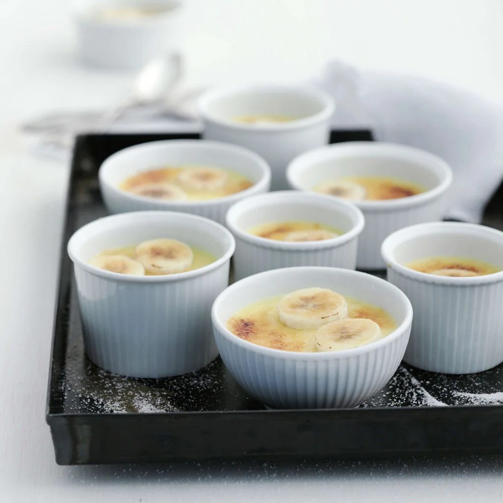 Bananen-Crème-brûlée mit Tonkabohne