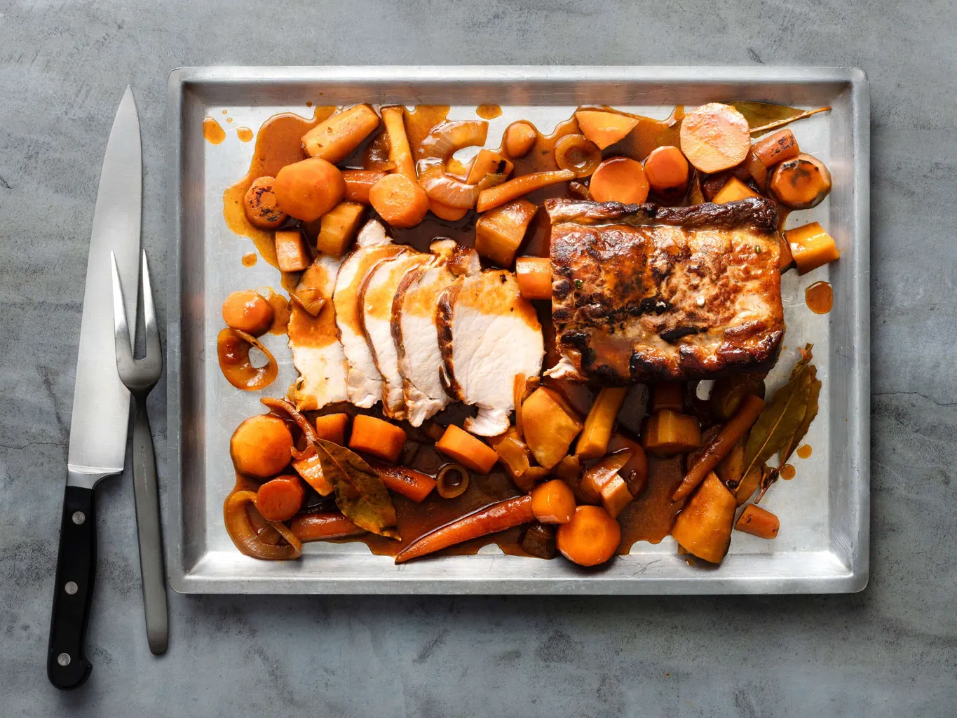 Schweinsbraten mit Gemüse