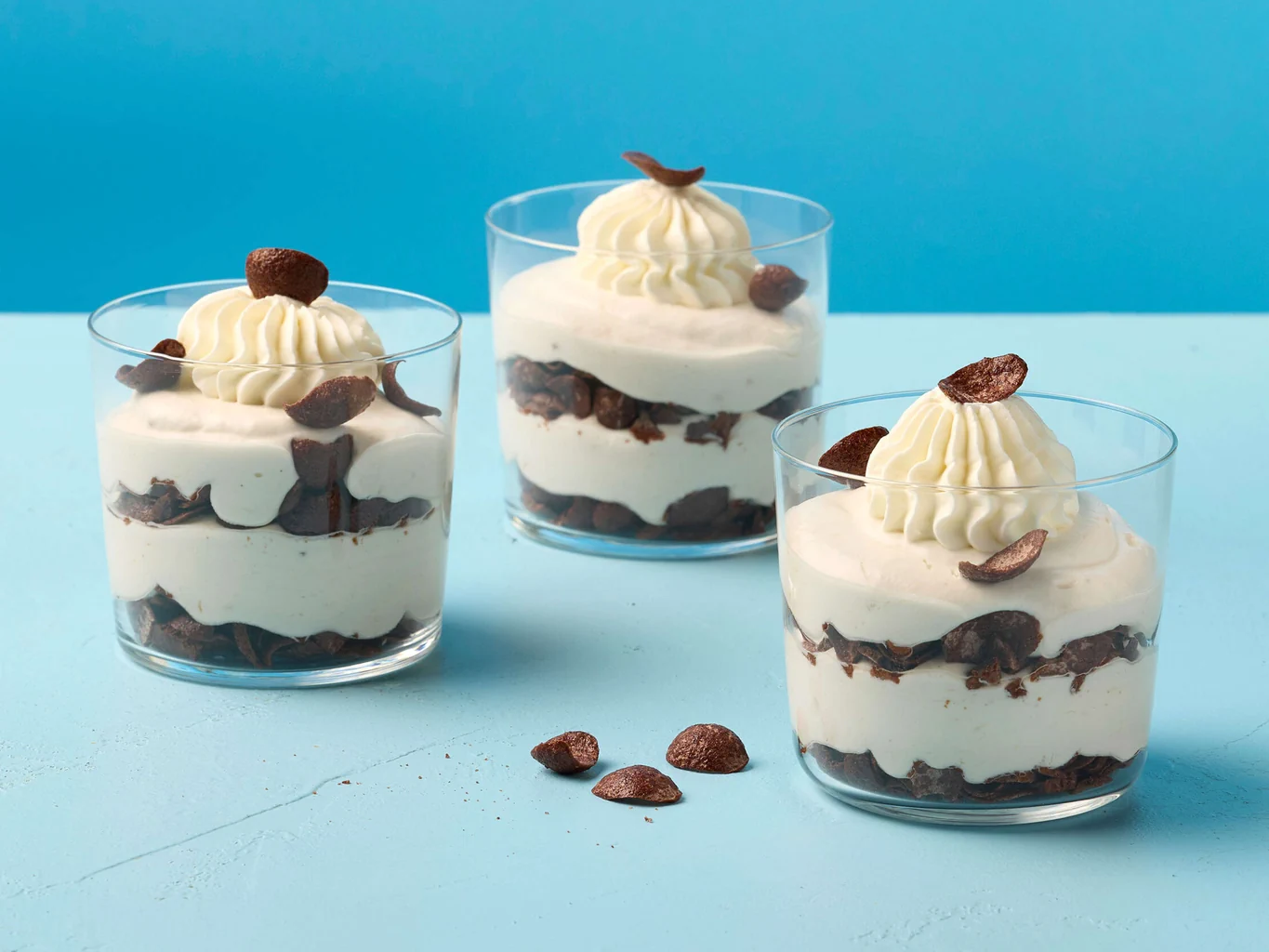 Verrines à la banane et aux Chocos