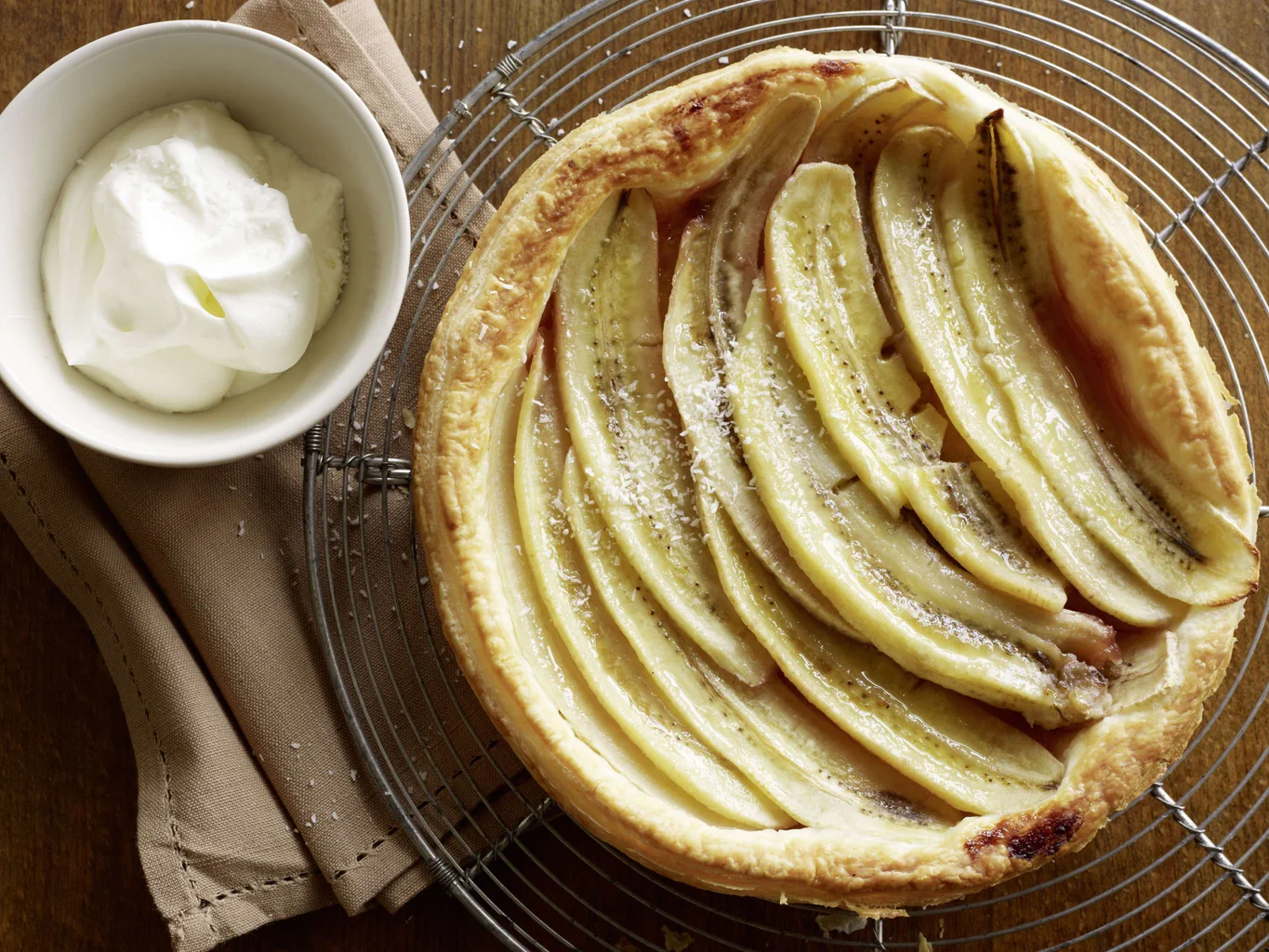 Bananen-Tarte mit Rahm