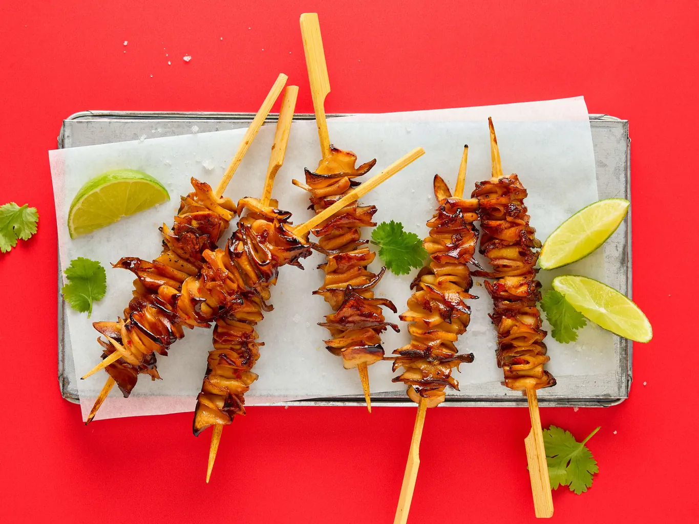 Brochettes de champignons grillés