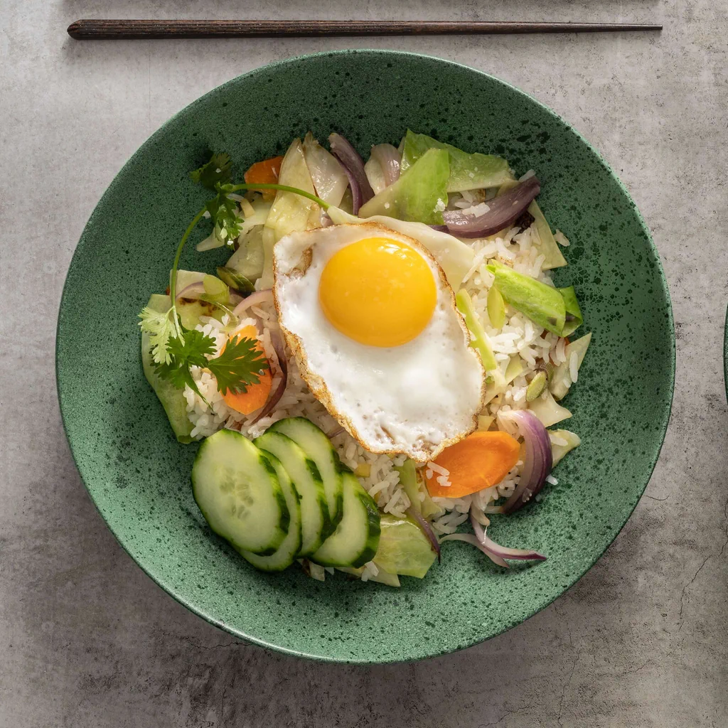 Fried Rice mit Gemüse und Ingwer