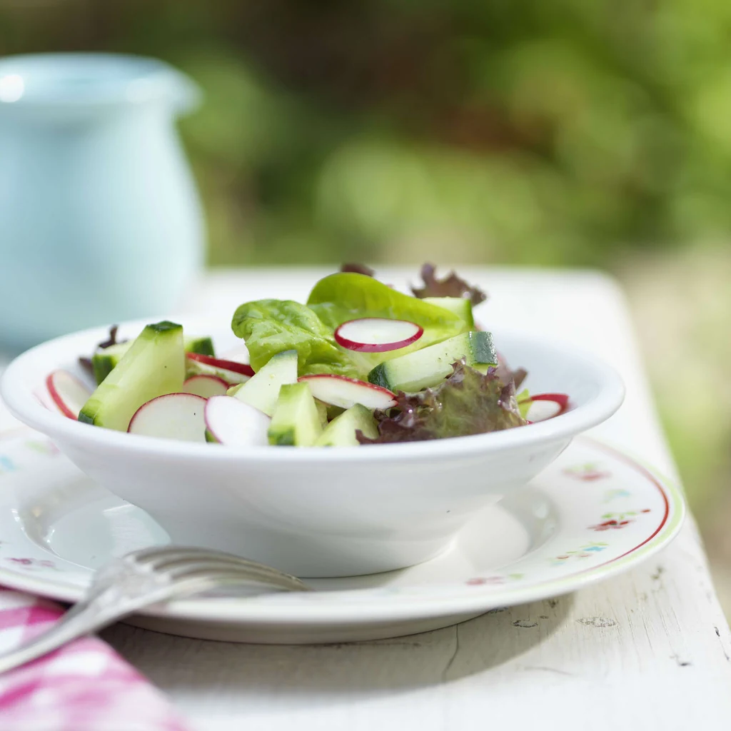Insalata di cetrioli e ravanelli