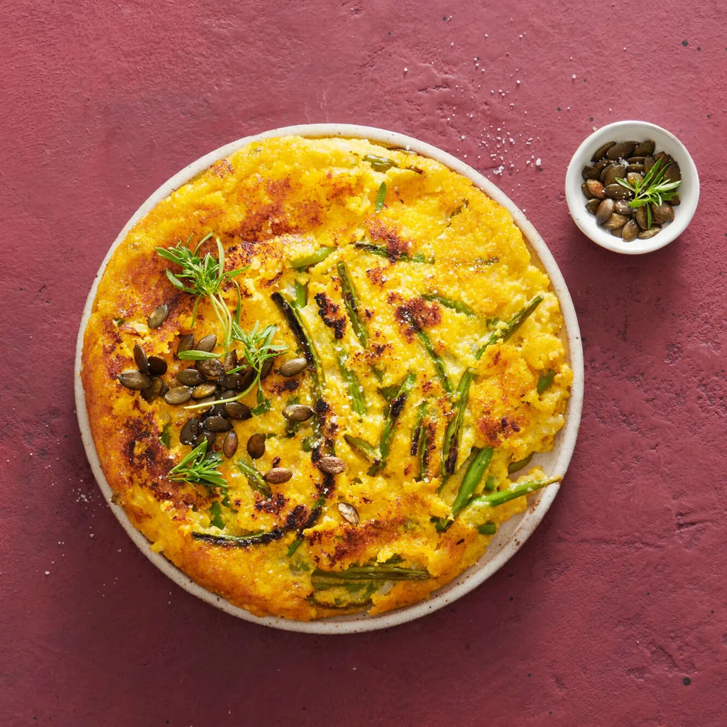 Polenta arrostita ai fagiolini