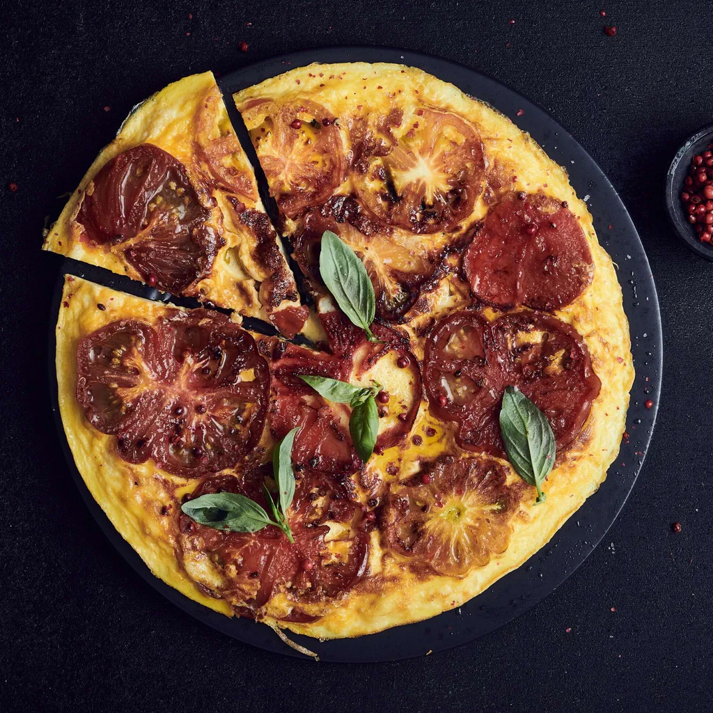 Omelette aux tomates