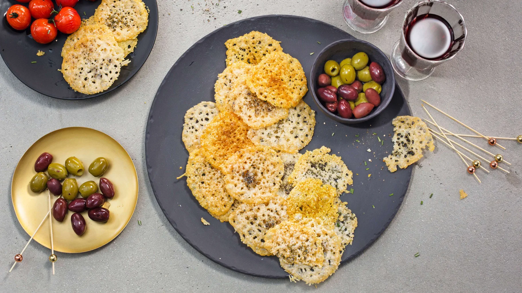 Pour du croustillant: chips de parmesan