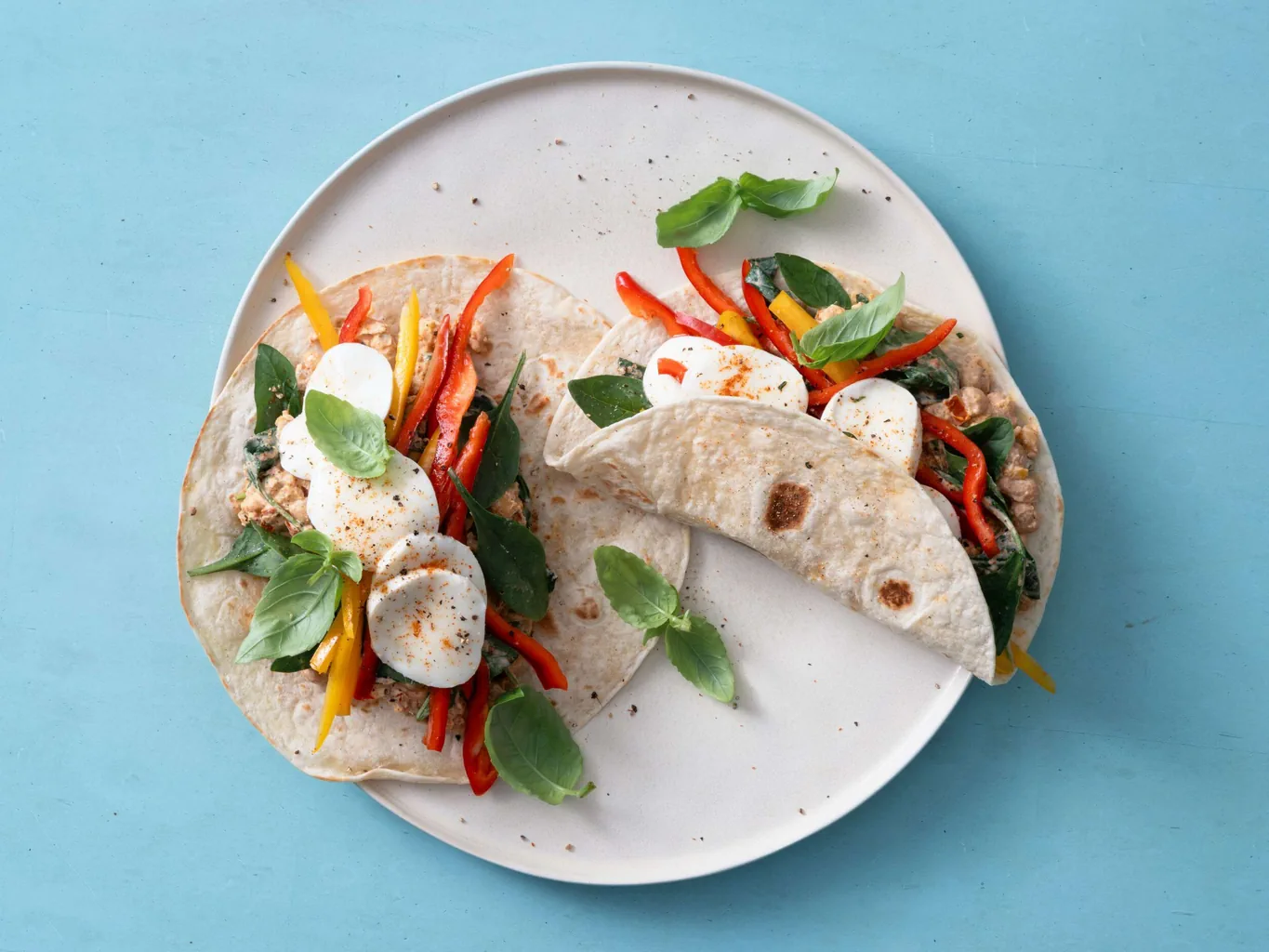 Protein-Wrap mit Mozzarella