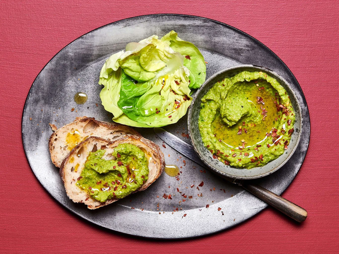 Kopfsalat-Hummus