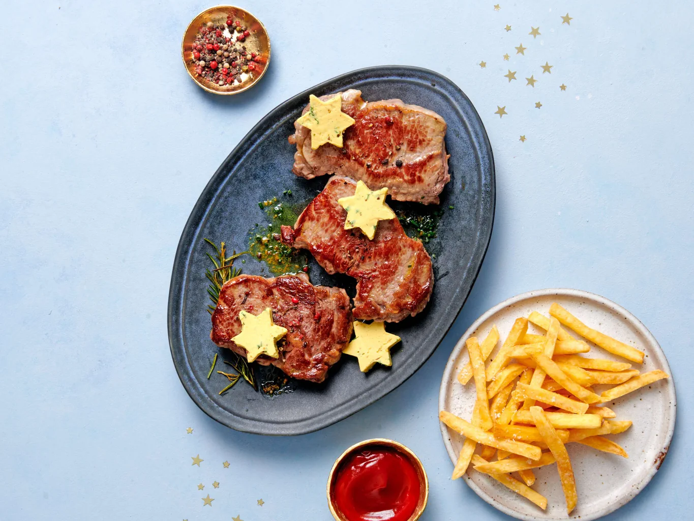 Steak de veau au beurre moutardé