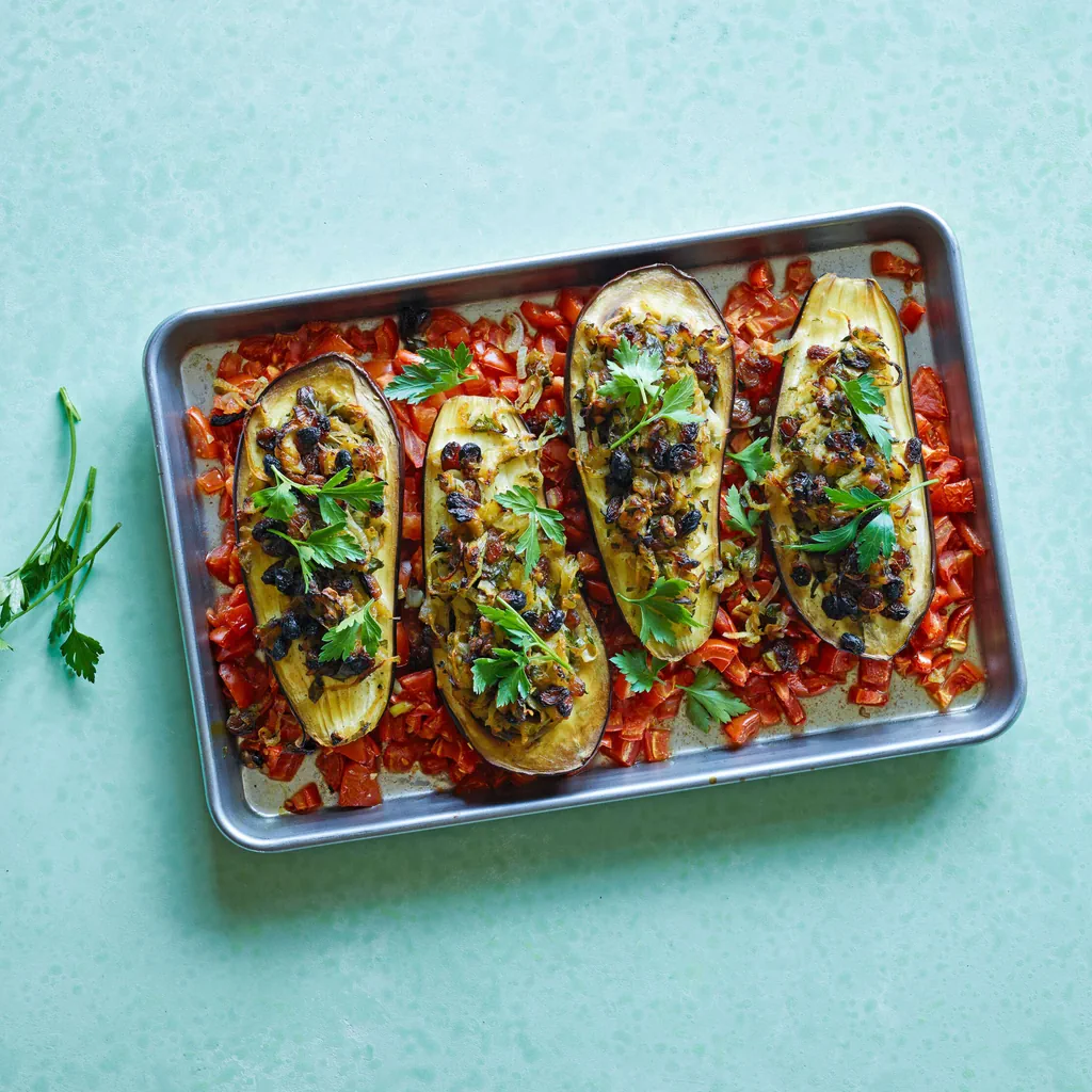 Gefüllte Auberginen vegetarisch
