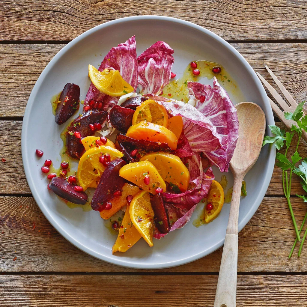Salade de courge à la betterave rouge