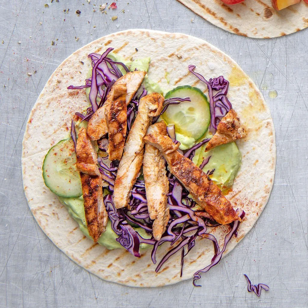 Poulet-Avocado-Tortillas