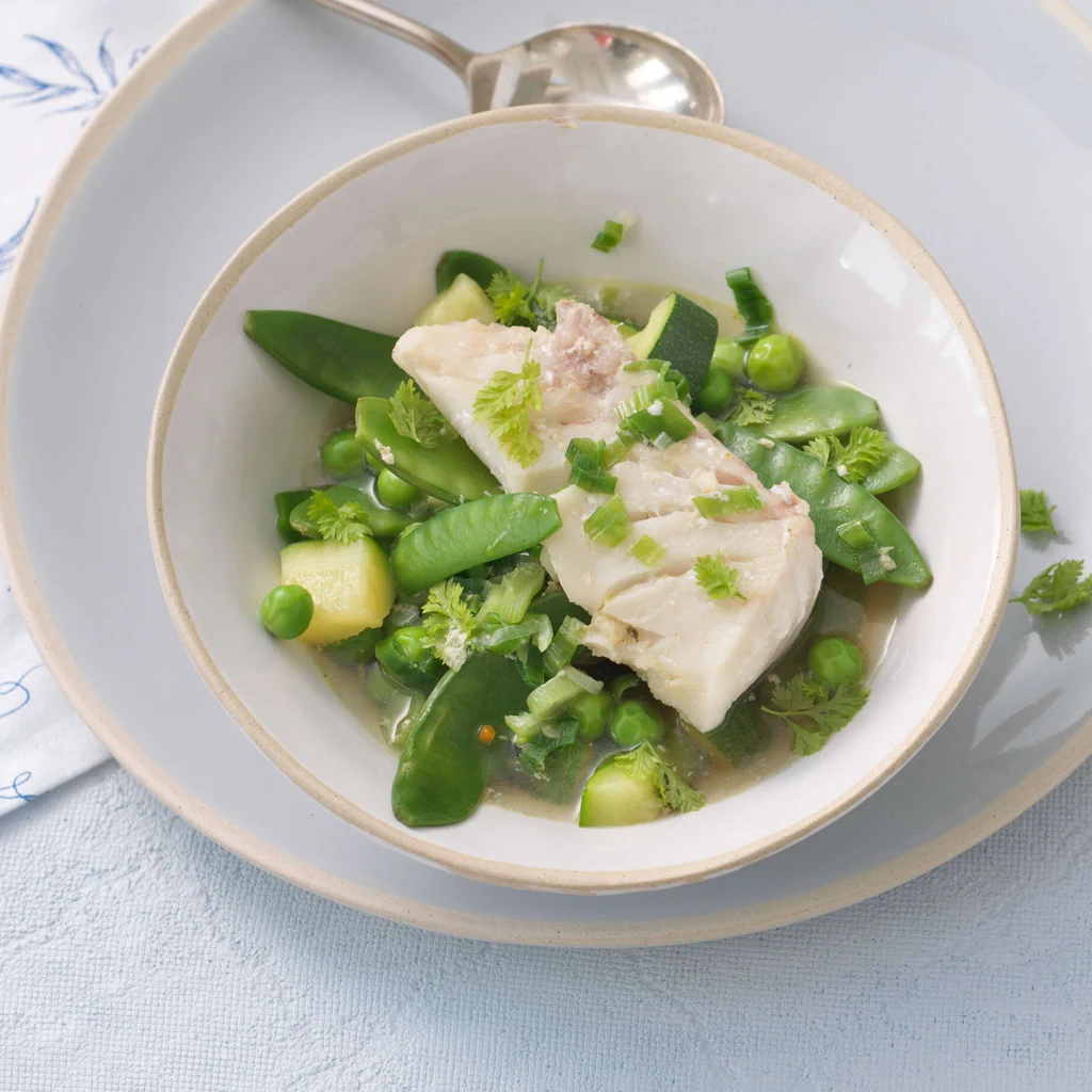 Potée de légumes avec cabillaud