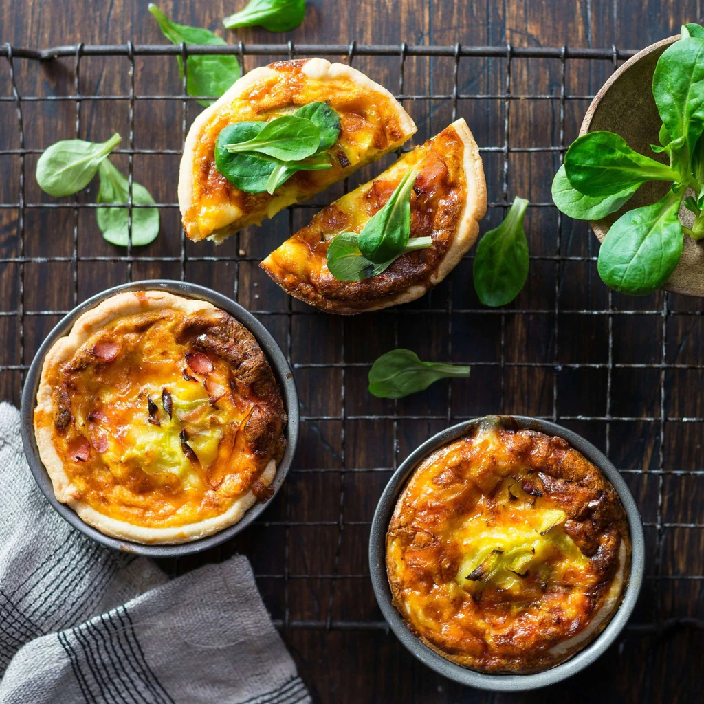 Quiche al formaggio con pancetta
