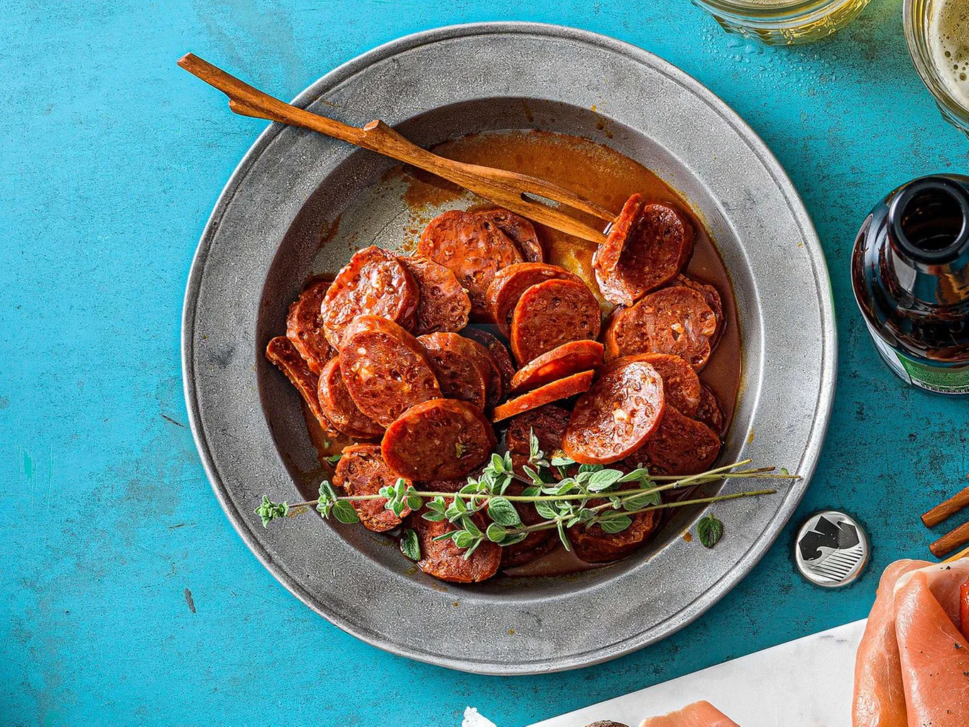 Flambierte Chorizo