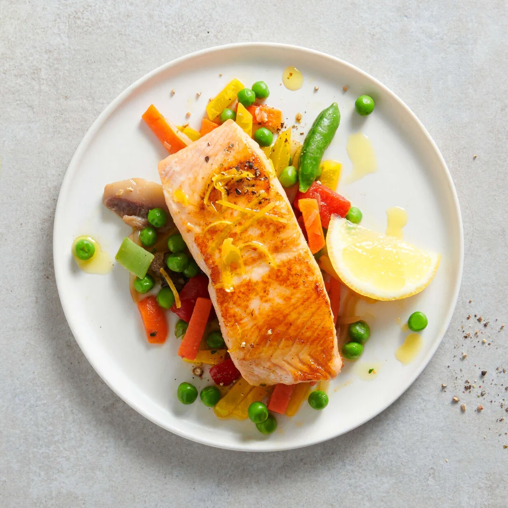 Filetto di salmone con olio al limone