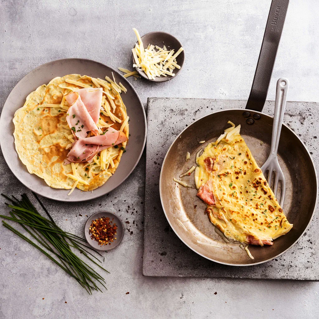 Käse-Schinken-Omeletten