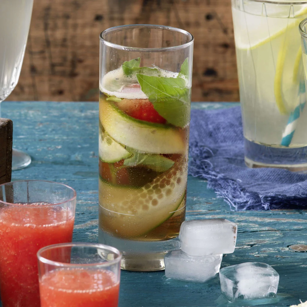 Pimm’s avec concombre et basilic