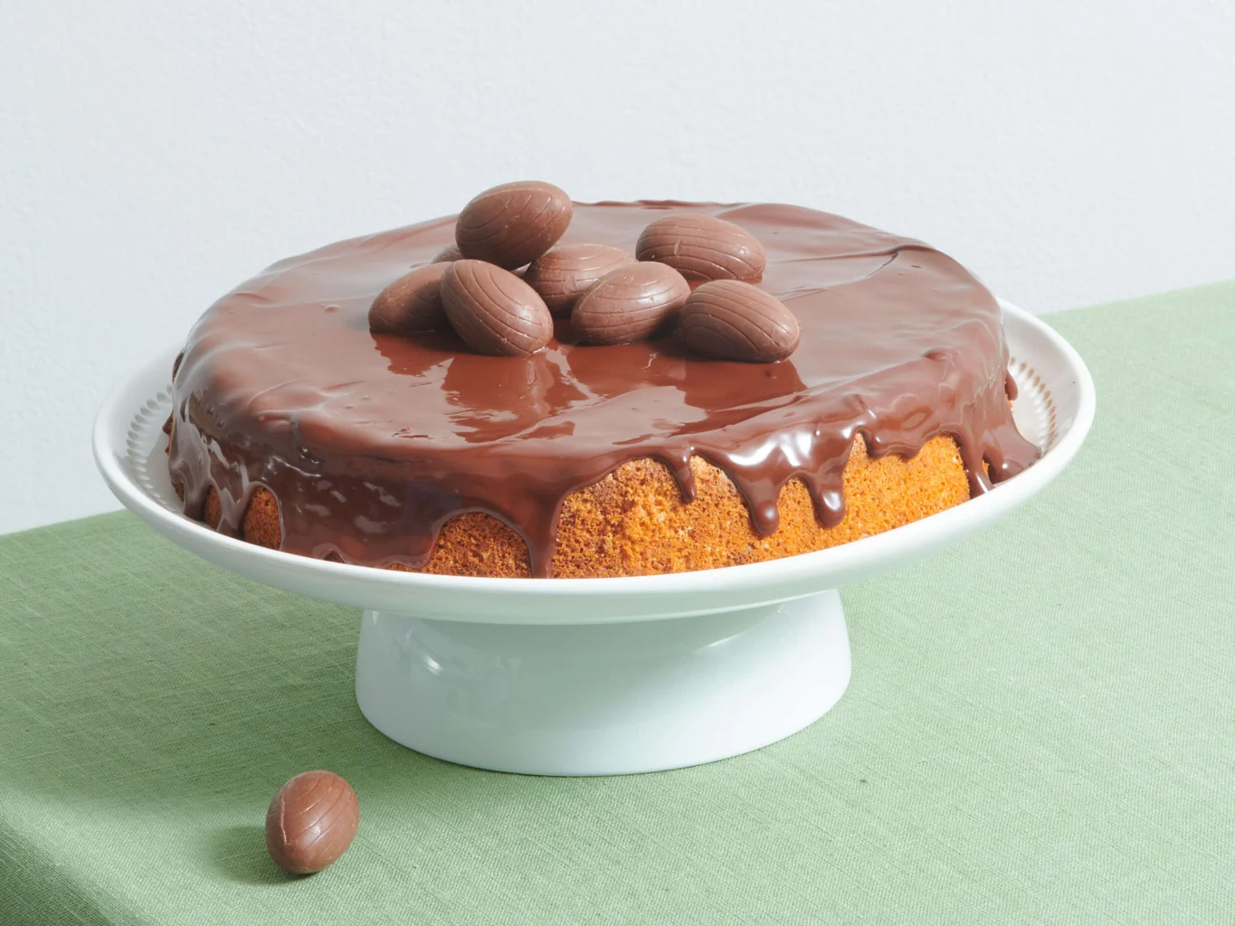 Tourte aux carottes nappée de chocolat