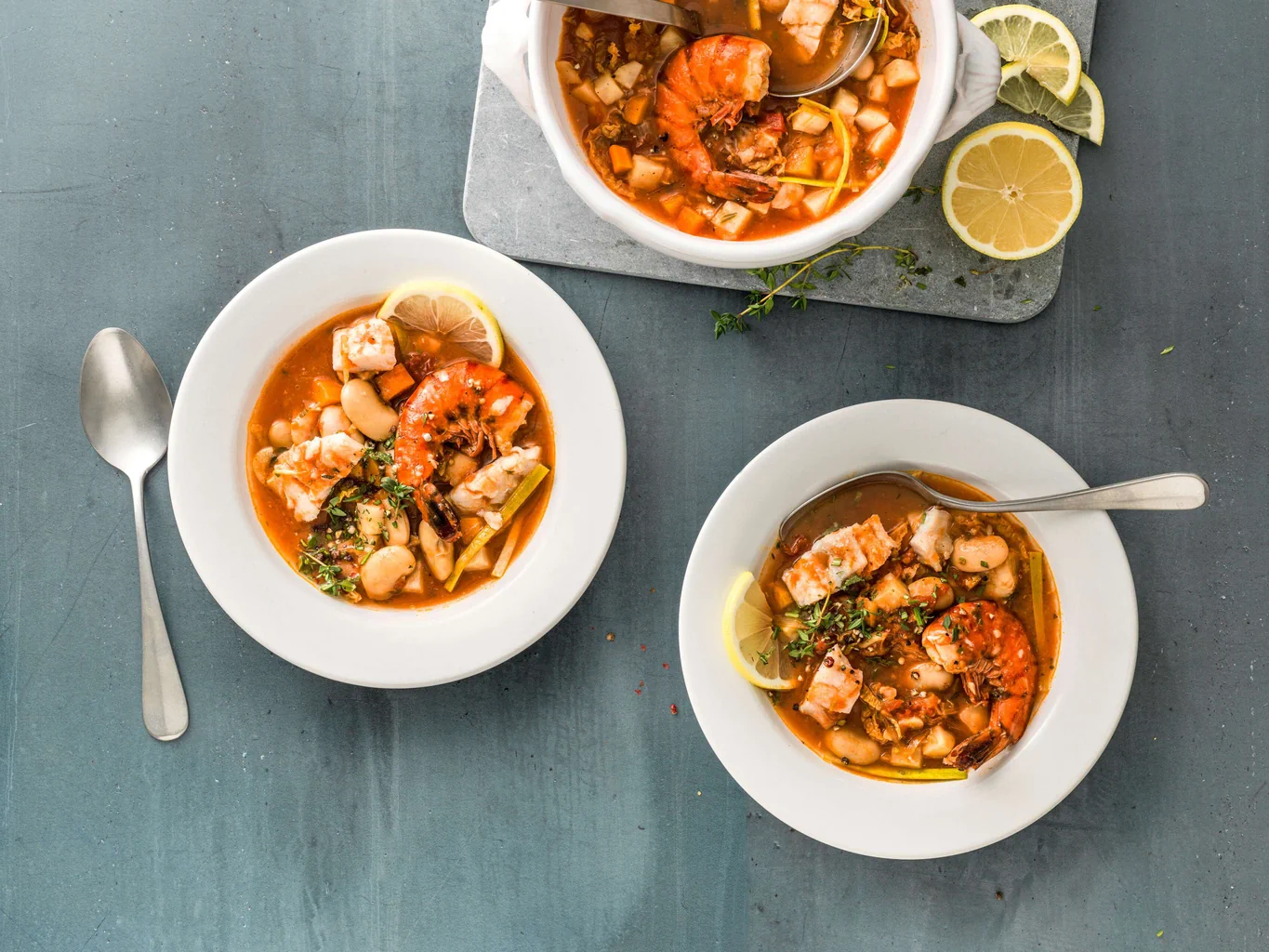 Potée de poisson aux haricots de Soissons