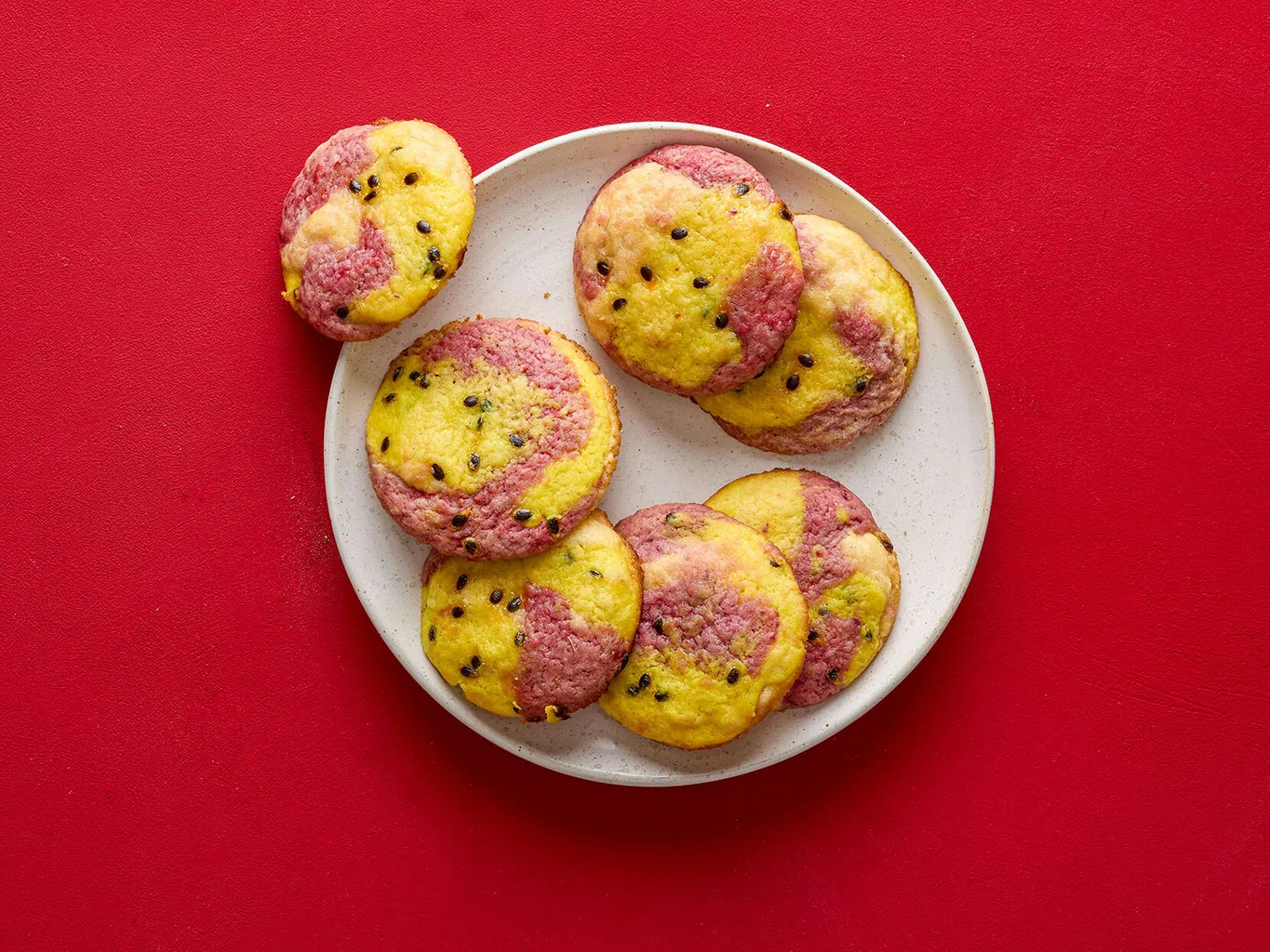 Neapolitan cookies au fruit de la passion