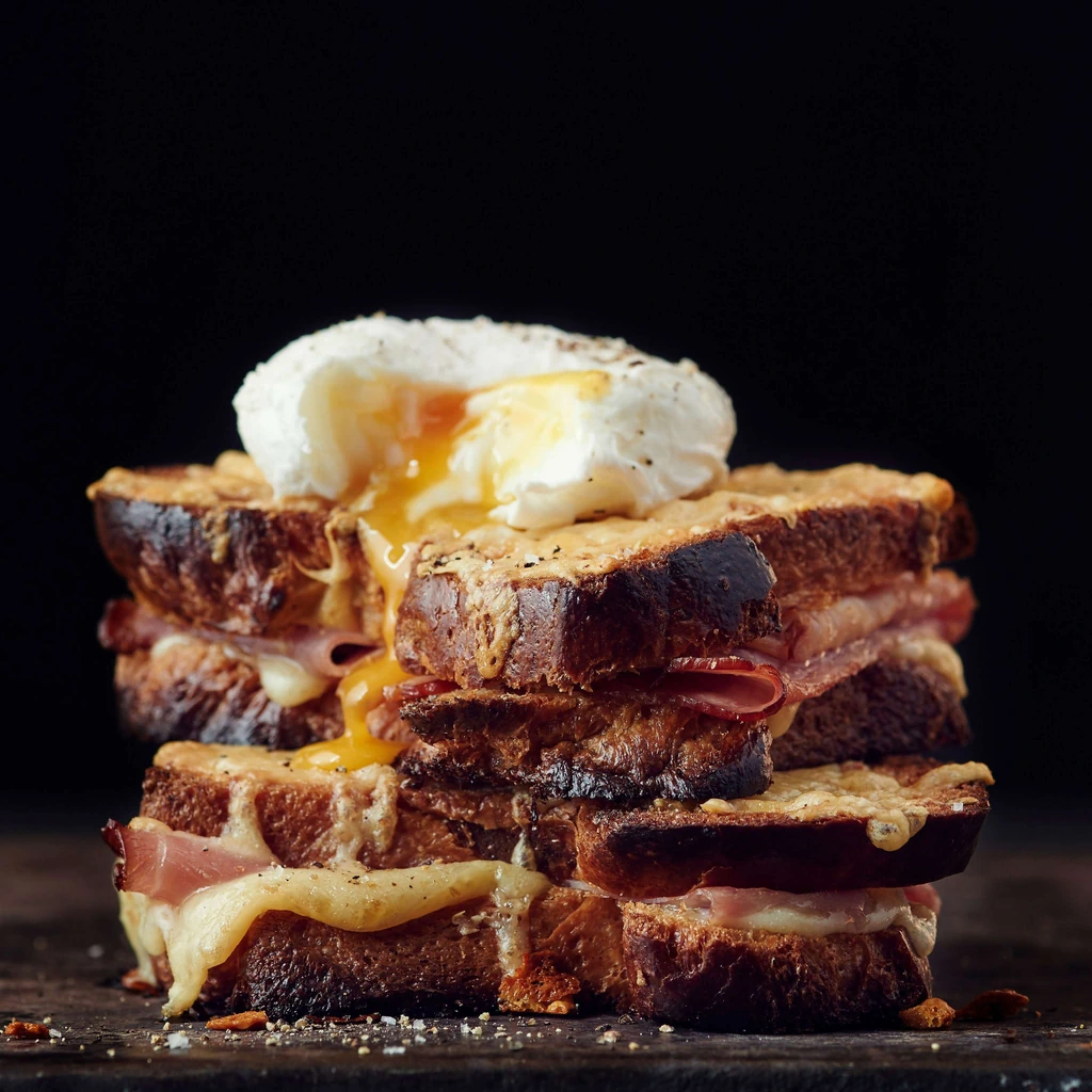 Croque Madame mit pochiertem Ei