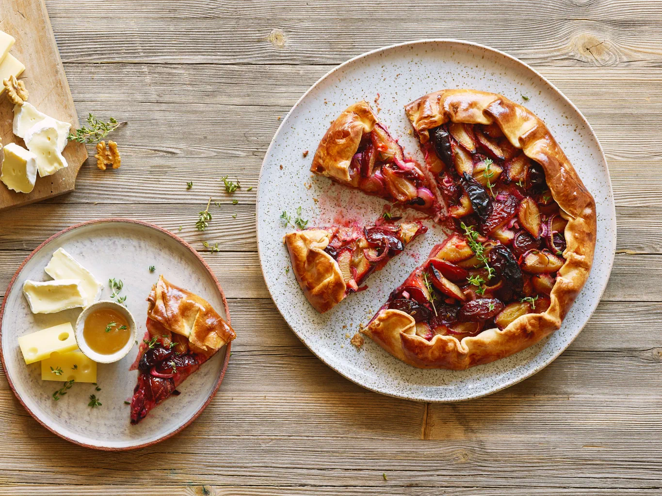 Galette au chutney de pruneaux